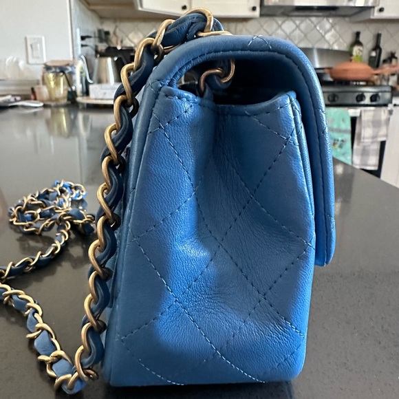 CHANEL ✨ Baby Blue Mini Square Flap Bag - Excelled pre-loved condition - Picture 14 of 14